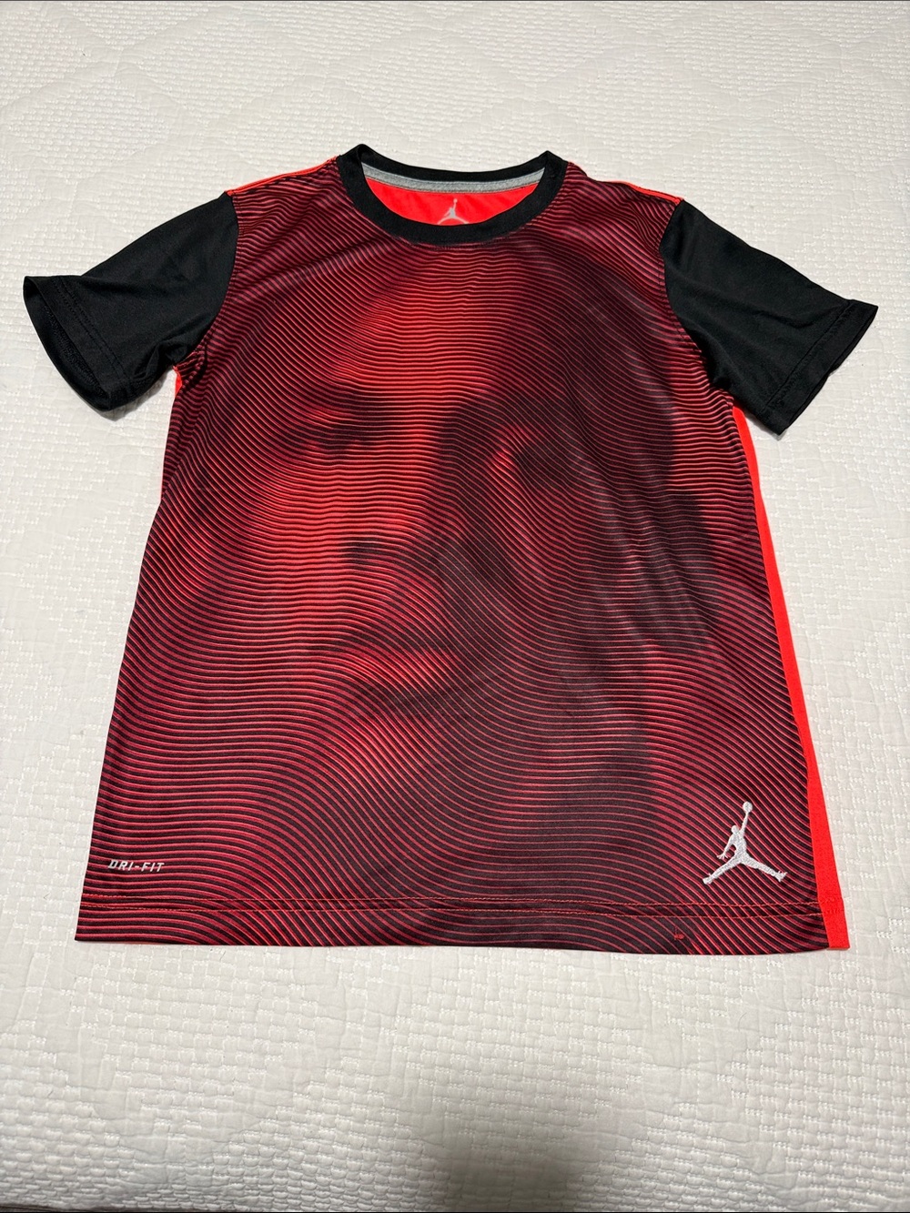 Jordan Red and Black Boys' Short-Sleeve Athletic Tee